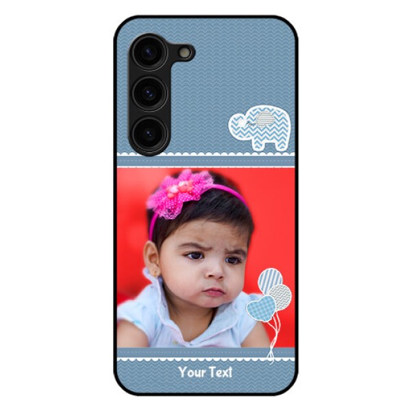 Galaxy S23 Plus 5G Photo Printing on Glass Case - with Kids Pattern Design Galaxy S23 Plus 5G Photo Printing on Glass Case - with Kids Pattern Design
