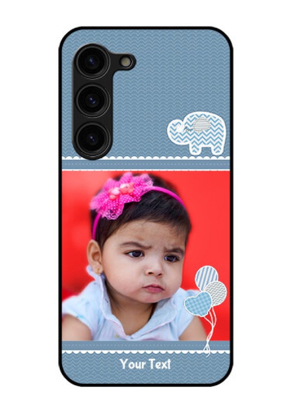 Galaxy S23 Plus 5G Photo Printing on Glass Case - with Kids Pattern Design