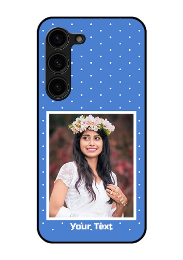 Galaxy S23 Plus 5G Photo Printing on Glass Case - Polka dots design