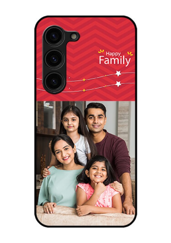 Galaxy S23 Plus 5G Personalized Glass Phone Case - Happy Family Design