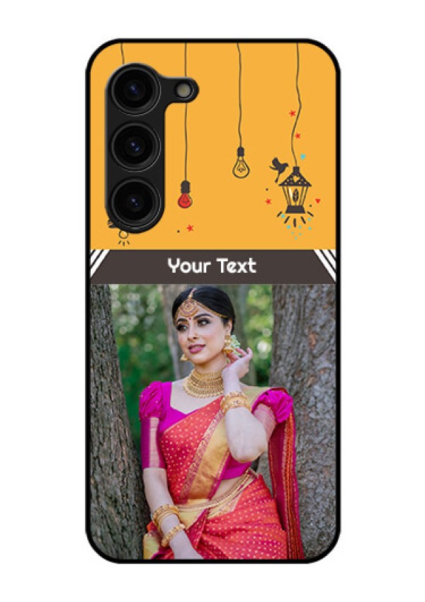 Galaxy S23 Plus 5G Custom Glass Mobile Case - with Family Picture and Icons