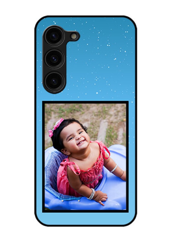 Galaxy S23 Plus 5G Custom Glass Mobile Case - Wave Pattern Colorful Design