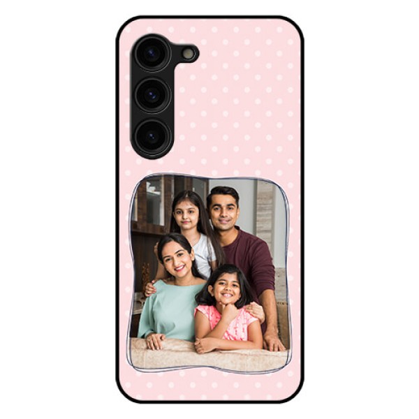 Galaxy S23 Plus 5G Custom Glass Phone Case - Family with Dots Design Galaxy S23 Plus 5G Custom Glass Phone Case - Family with Dots Design