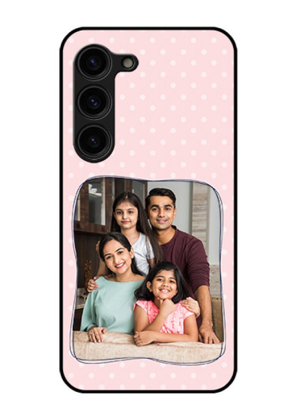 Galaxy S23 Plus 5G Custom Glass Phone Case - Family with Dots Design