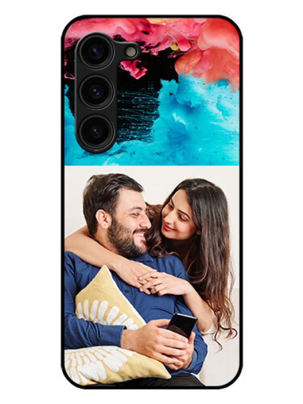 Custom Galaxy S23 Plus 5G Custom Glass Mobile Case - Quote with Acrylic Painting Design