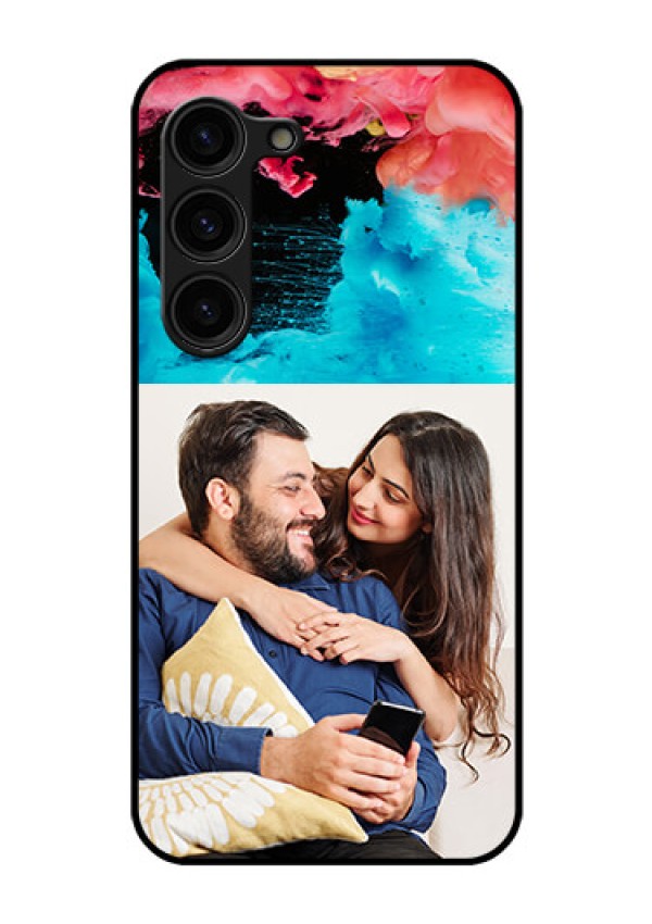 Galaxy S23 Plus 5G Custom Glass Mobile Case - Quote with Acrylic Painting Design