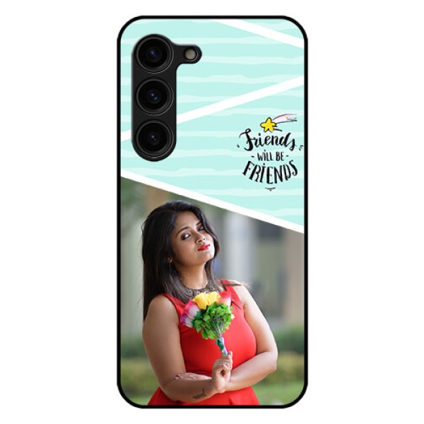 Galaxy S23 Plus 5G Custom Glass Phone Case - Friends Picture Icon Design Galaxy S23 Plus 5G Custom Glass Phone Case - Friends Picture Icon Design