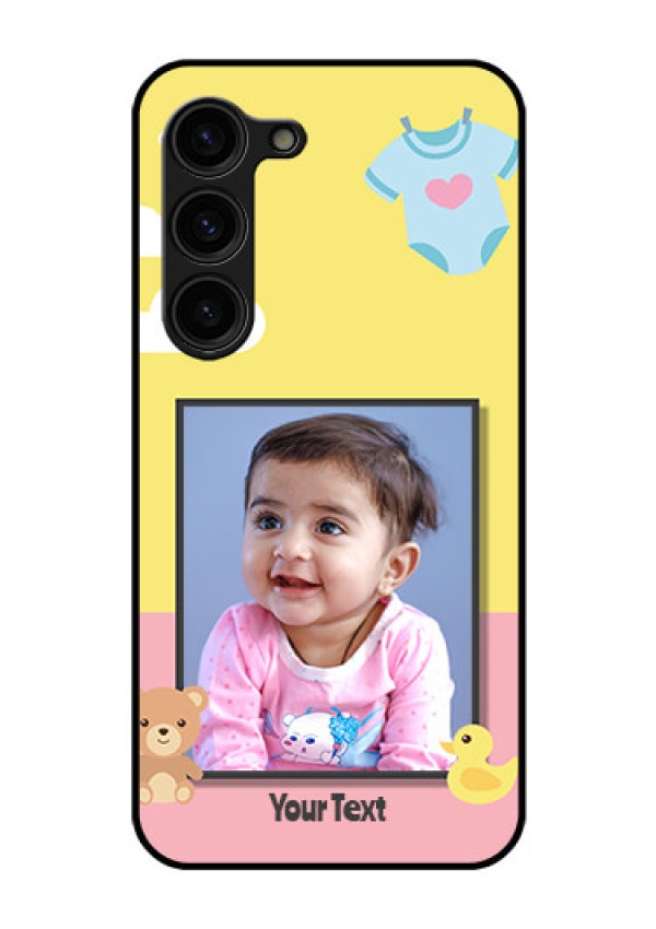 Galaxy S23 Plus 5G Photo Printing on Glass Case - Kids 2 Color Design