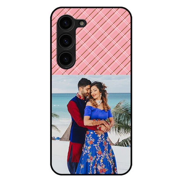Galaxy S23 Plus 5G Personalized Glass Phone Case - Together Forever Design Galaxy S23 Plus 5G Personalized Glass Phone Case - Together Forever Design