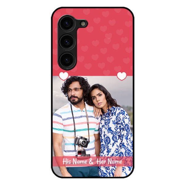 Galaxy S23 Plus 5G Photo Printing on Glass Case - Simple Love Design