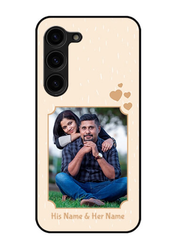 Galaxy S23 Plus 5G Custom Glass Phone Case - with confetti love design