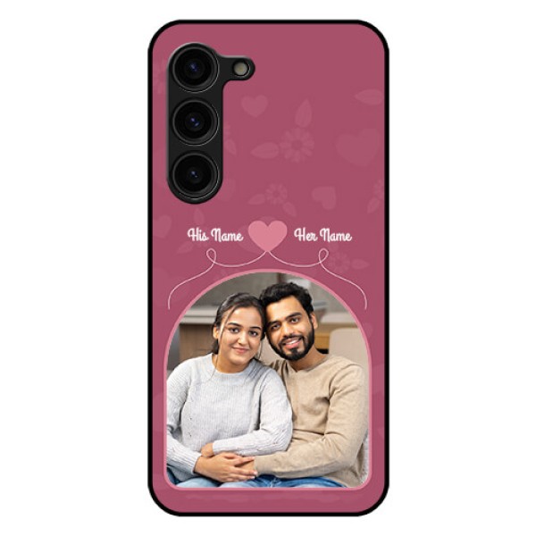 Galaxy S23 Plus 5G Photo Printing on Glass Case - Love Floral Design