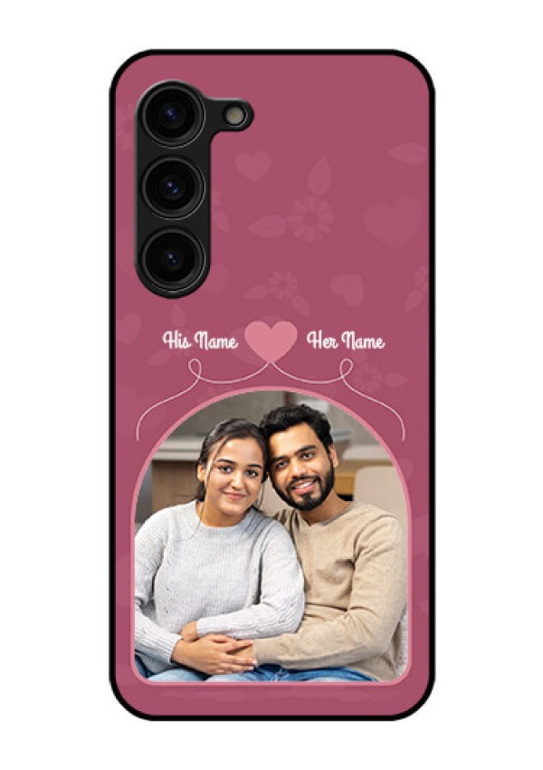 Galaxy S23 Plus 5G Photo Printing on Glass Case - Love Floral Design