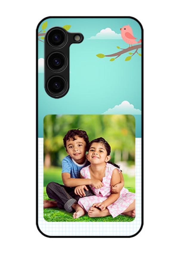 Galaxy S23 Plus 5G Photo Printing on Glass Case - Doodle love Design