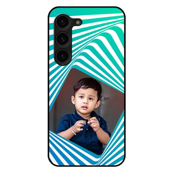 Galaxy S23 Plus 5G Personalized Glass Phone Case - Abstract Spiral Design