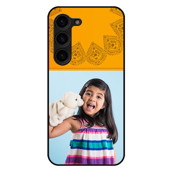 Galaxy S23 Plus 5G Personalized Glass Phone Case - Photo Wedding Design
