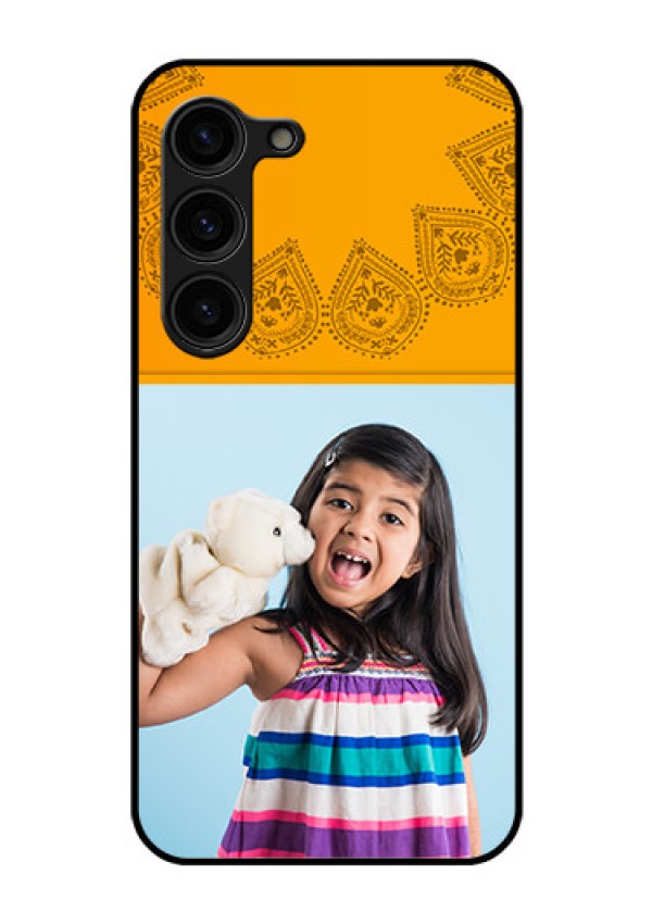 Galaxy S23 Plus 5G Personalized Glass Phone Case - Photo Wedding Design