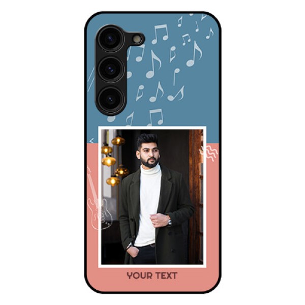 Galaxy S23 Plus 5G Photo Printing on Glass Case - with Color Musical Note Design Galaxy S23 Plus 5G Photo Printing on Glass Case - with Color Musical Note Design