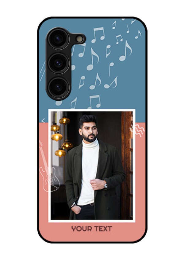 Galaxy S23 Plus 5G Photo Printing on Glass Case - with Color Musical Note Design