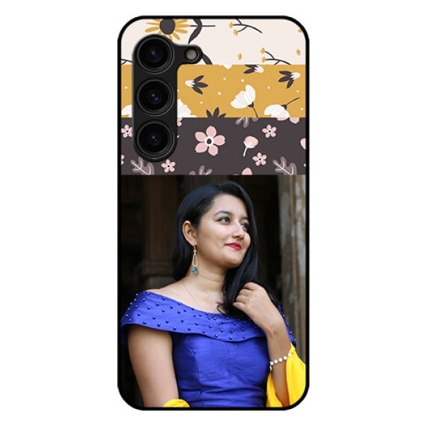 Galaxy S23 Plus 5G Custom Glass Phone Case - Stylish Floral Design