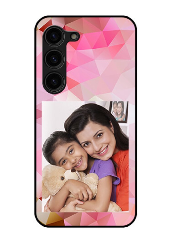 Galaxy S23 Plus 5G Photo Printing on Glass Case - Abstract Triangle Design