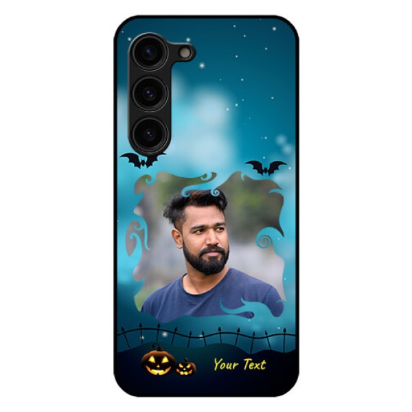 Galaxy S23 Plus 5G Custom Glass Phone Case - Halloween frame design