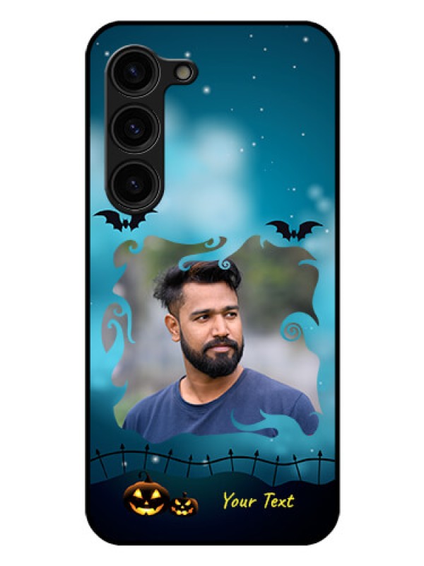 Custom Galaxy S23 Plus 5G Custom Glass Phone Case - Halloween frame design
