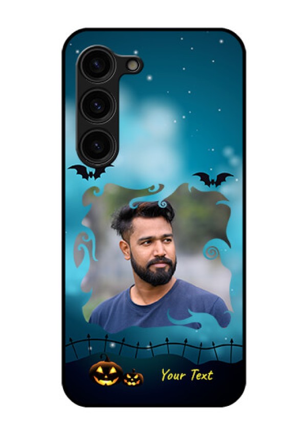 Galaxy S23 Plus 5G Custom Glass Phone Case - Halloween frame design