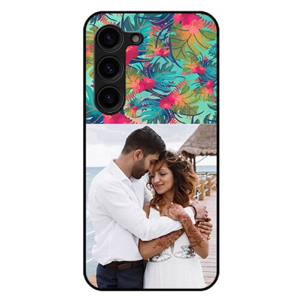 Galaxy S23 Plus 5G Photo Printing on Glass Case - Watercolor Floral Design Galaxy S23 Plus 5G Photo Printing on Glass Case - Watercolor Floral Design