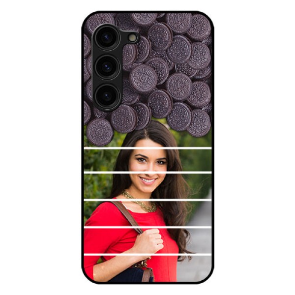 Galaxy S23 Plus 5G Custom Glass Phone Case - with Oreo Biscuit Design Galaxy S23 Plus 5G Custom Glass Phone Case - with Oreo Biscuit Design