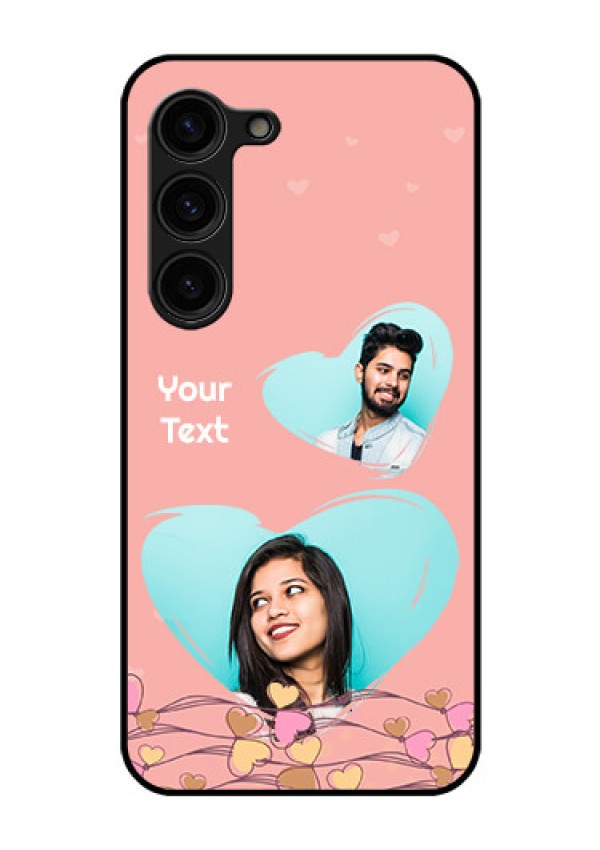 Galaxy S23 Plus 5G Custom Glass Mobile Case - Love Doodle Design