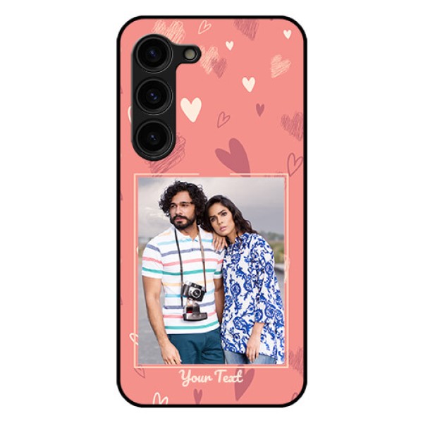 Galaxy S23 Plus 5G Custom Glass Phone Case - Love doodle art Design