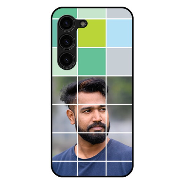 Galaxy S23 Plus 5G Photo Printing on Glass Case - with white box pattern Galaxy S23 Plus 5G Photo Printing on Glass Case - with white box pattern