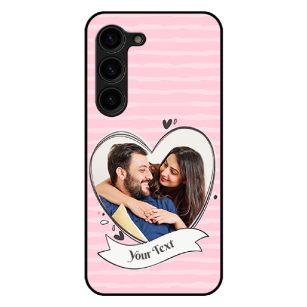 Galaxy S23 Plus 5G Custom Glass Phone Case - Vintage Heart Design