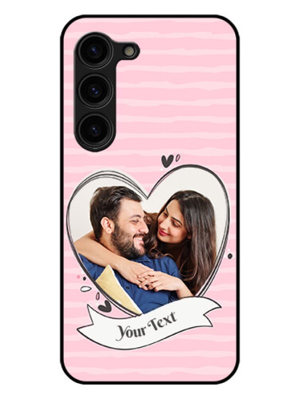 Custom Galaxy S23 Plus 5G Custom Glass Phone Case - Vintage Heart Design