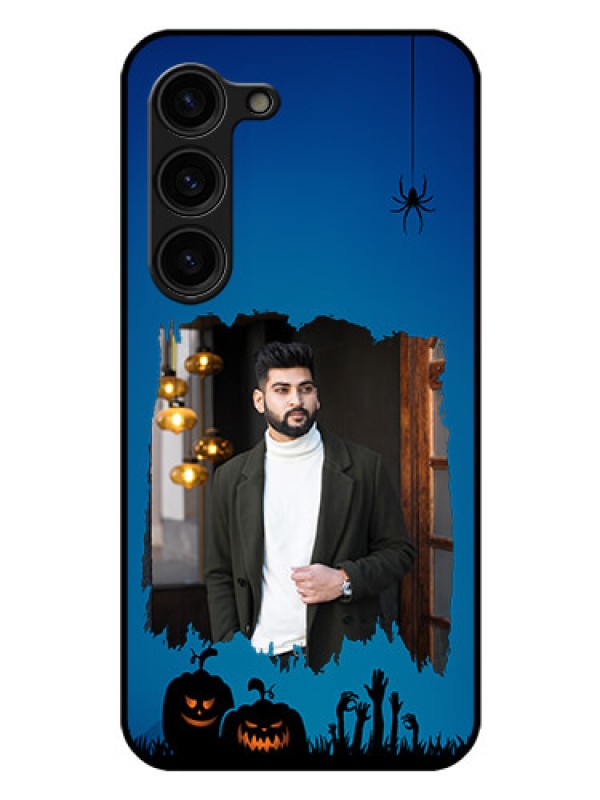 Custom Galaxy S23 Plus 5G Photo Printing on Glass Case - with pro Halloween design