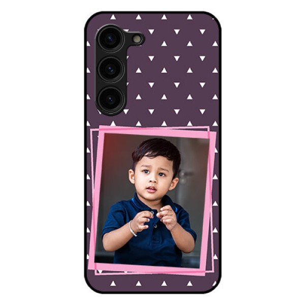 Galaxy S23 Plus 5G Custom Glass Mobile Case - Triangle Pattern Dotted Design