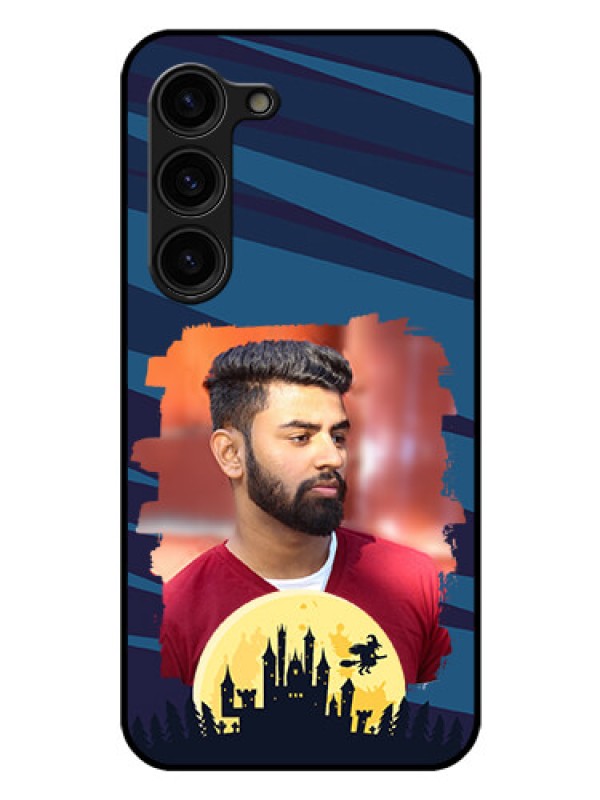 Custom Galaxy S23 Plus 5G Photo Printing on Glass Case - Halloween Witch Design