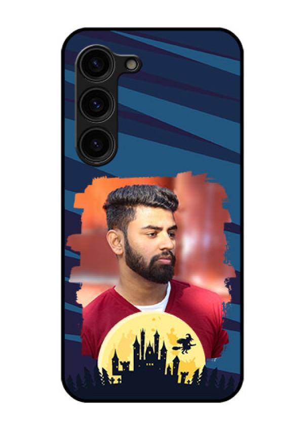 Galaxy S23 Plus 5G Photo Printing on Glass Case - Halloween Witch Design