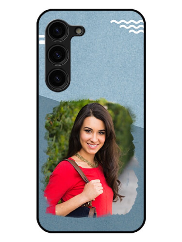 Custom Galaxy S23 Plus 5G Custom Glass Mobile Case - Grunge Line Art Design