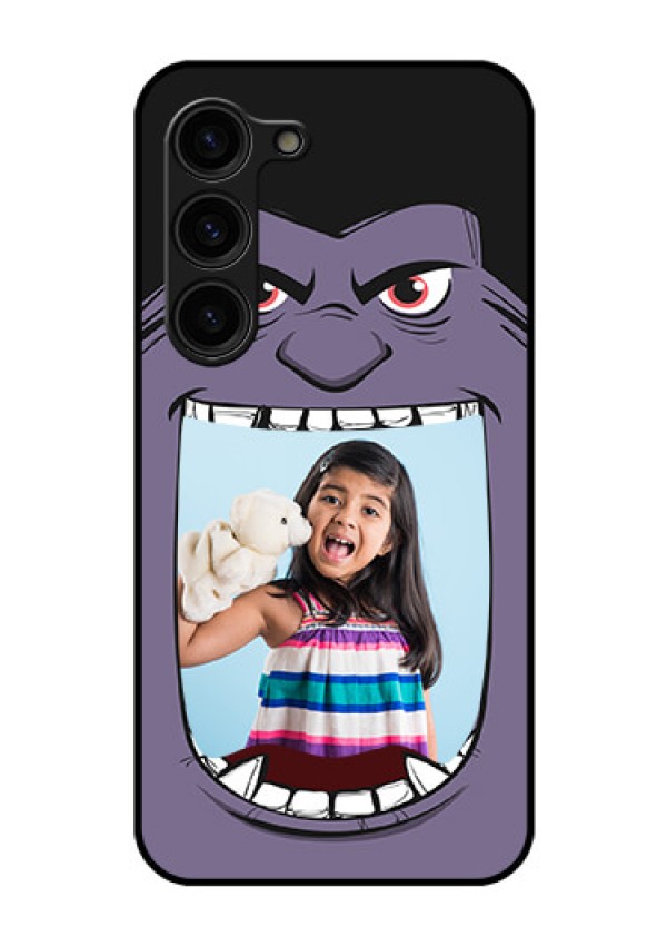 Galaxy S23 Plus 5G Custom Glass Phone Case - Angry Monster Design