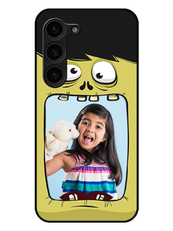 Custom Galaxy S23 Plus 5G Personalized Glass Phone Case - Cartoon monster back case Design