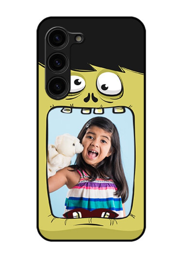 Galaxy S23 Plus 5G Personalized Glass Phone Case - Cartoon monster back case Design