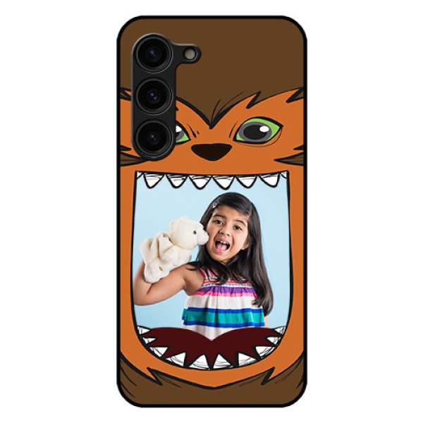 Galaxy S23 Plus 5G Photo Printing on Glass Case - Owl Monster Back Case Design Galaxy S23 Plus 5G Photo Printing on Glass Case - Owl Monster Back Case Design