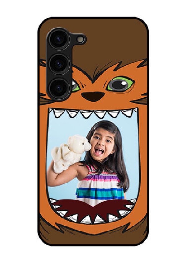 Galaxy S23 Plus 5G Photo Printing on Glass Case - Owl Monster Back Case Design