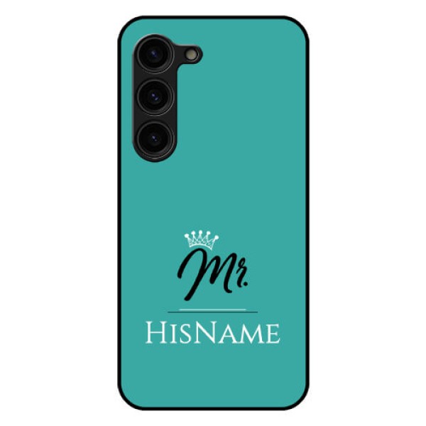 Galaxy S23 Plus 5G Custom Glass Phone Case Mr with Name