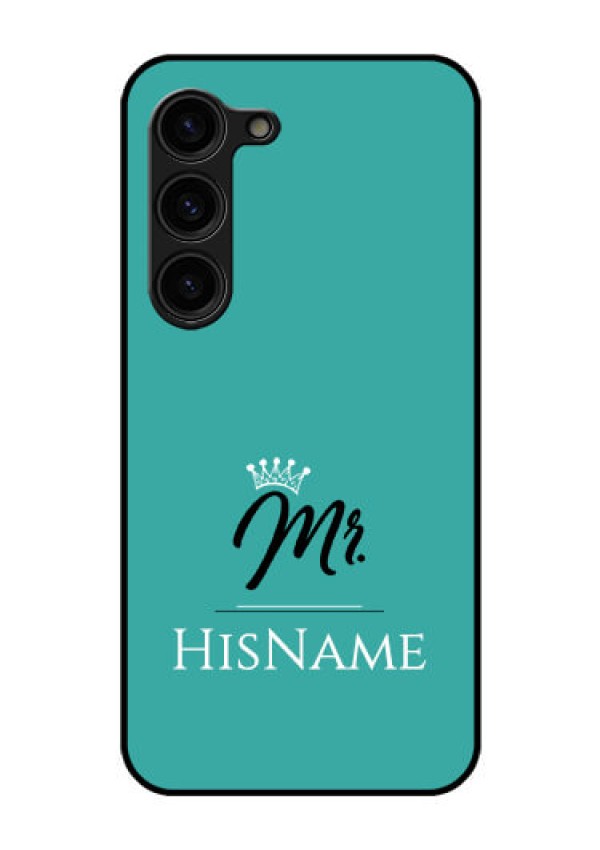 Galaxy S23 Plus 5G Custom Glass Phone Case Mr with Name