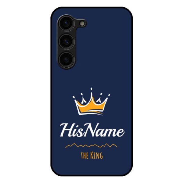 Galaxy S23 Plus 5G Glass Phone Case King with Name