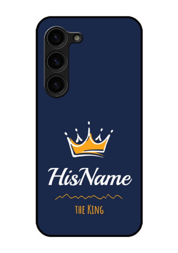 Galaxy S23 Plus 5G Glass Phone Case King with Name