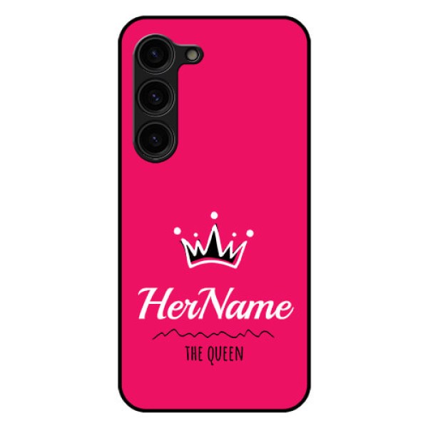 Galaxy S23 Plus 5G Glass Phone Case Queen with Name Galaxy S23 Plus 5G Glass Phone Case Queen with Name